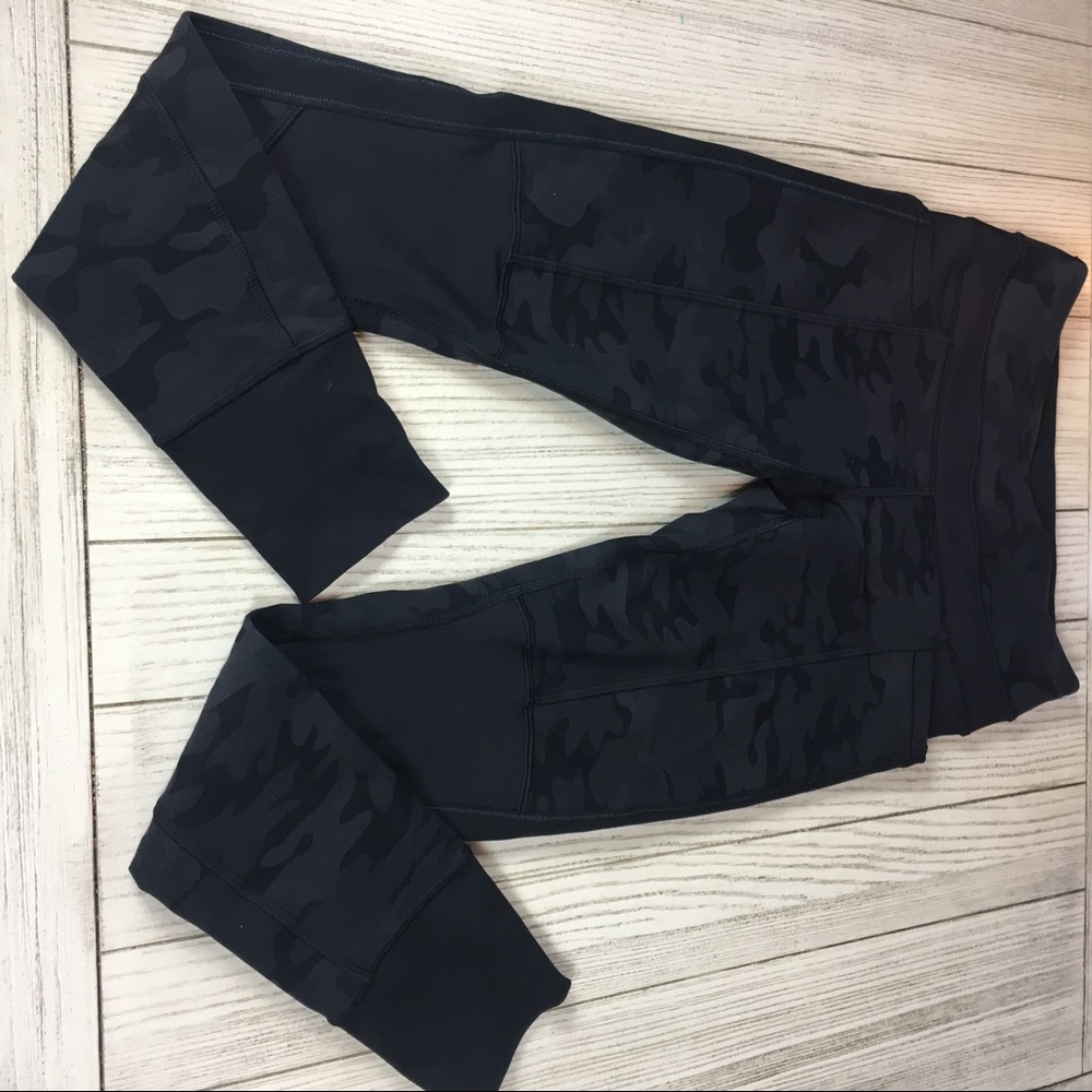 Lululemon Black Camo Full Length Leggings